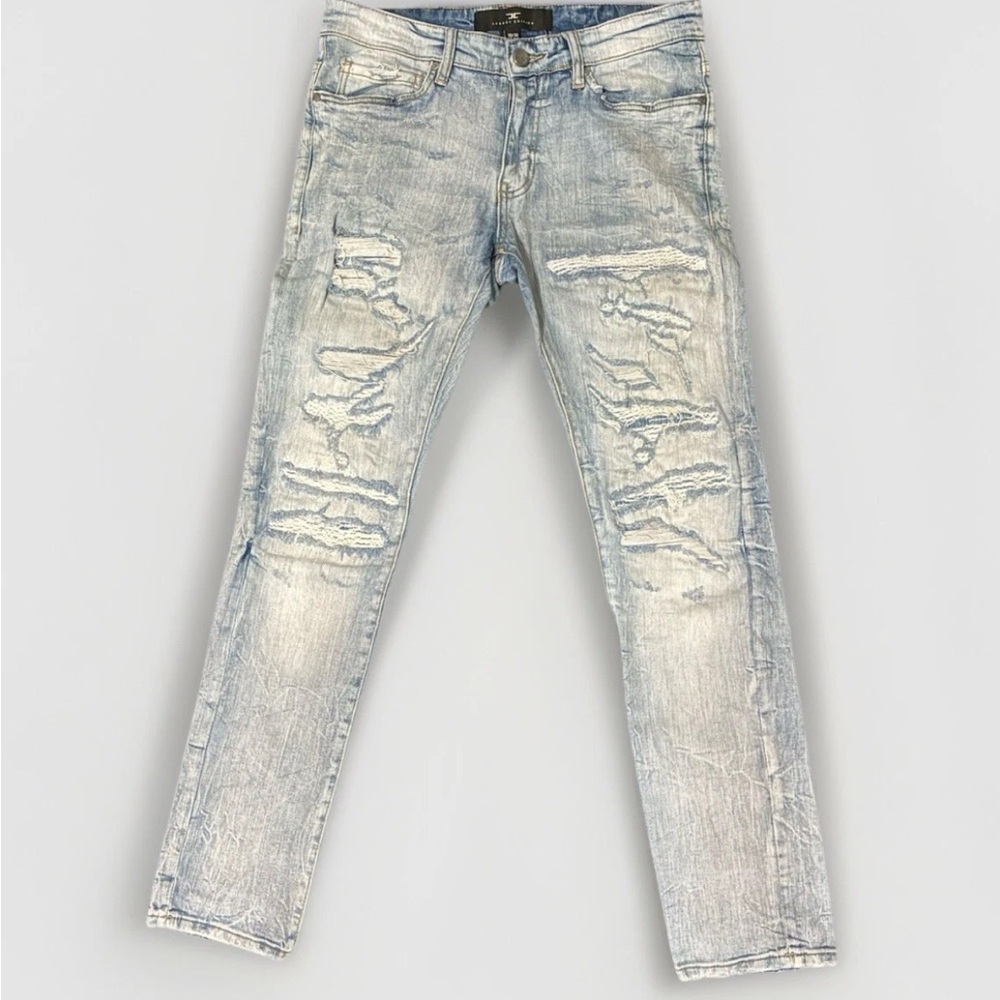 Jordan Craig Legacy Edition Light Blue Distressed Skinny Jeans